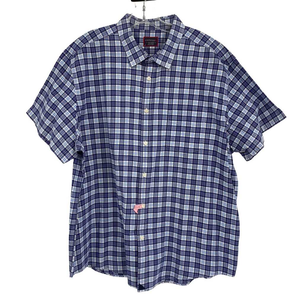 UNTUCKit Blue Plaid Button-Up Shirt | Size XXXL
